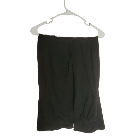 Time and Tru medium black maternity band yoga pants leggings stretchy pregnant - Picture 1 of 4